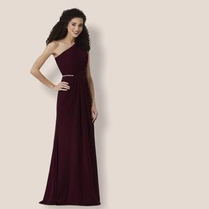 Christina Wu Eggplant Formal Maxi Dress Beaded Belt Wedding Party Bridesmaid 12